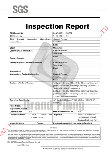 Inspection Report - Grand Steel Piling