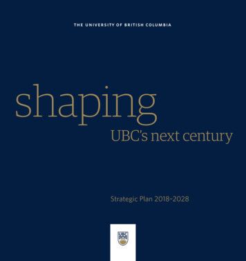 Shaping - UBC Strategic Plan