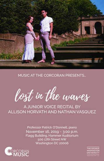 MUSIC AT THE CORCORAN PRESENTS Lost In The Waves