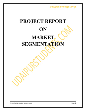 Project Report On Market Segmentation