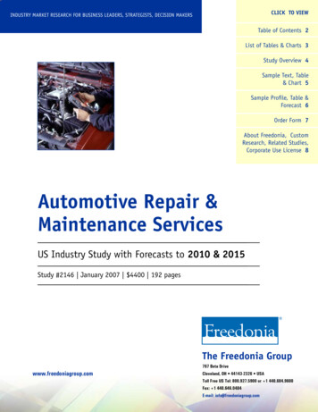 Automotive Repair & Maintenance Services