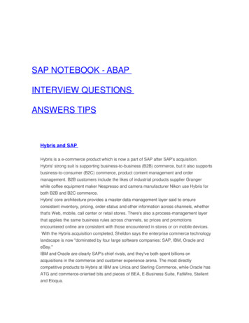 SAP NOTEBOOK - ABAP INTERVIEW QUESTIONS ANSWERS TIPS