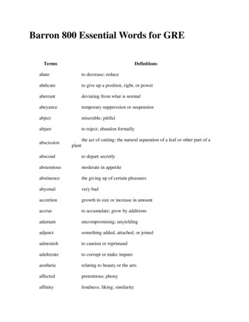 Barron 800 Essential Words For GRE - Donuts