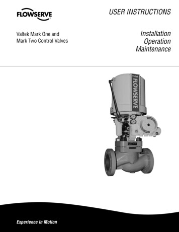 Valtek Mark One And Installation Operation Maintenance