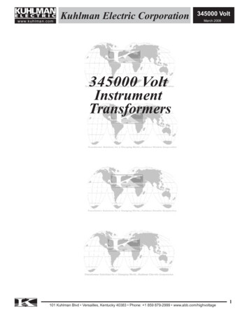 345000 Volt Instrument Transformers