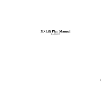3D Lift Plan Manual