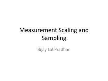 Measurement Scaling And Sampling