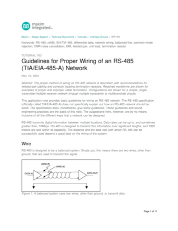 Guidelines For Proper Wiring Of An RS-485 (TIA/EIA-485-A .