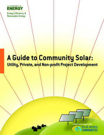 A Guide To Community Solar: Utility, Private, And Non .