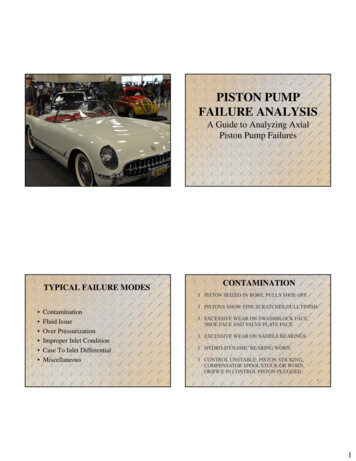 Piston Pump Failure 2012 VMMC - Na.eventscloud 
