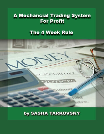 A Mechanical Forex Trading System For Profit