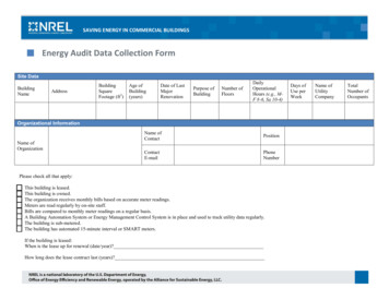 Energy Audit Data Collection Form - NREL