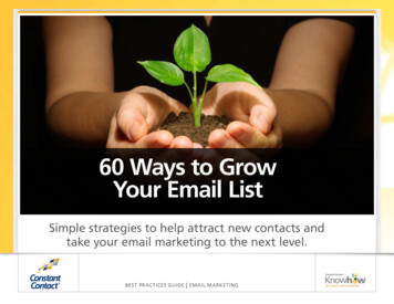 60 Ways To Grow Your Email List - Constant Contact