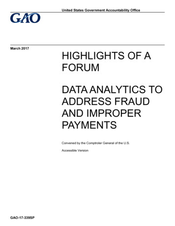 GAO-17-339SP, Accessible Version, DATA ANALYTICS: To .