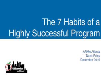 The 7 Habits Of A Highly Successful Program