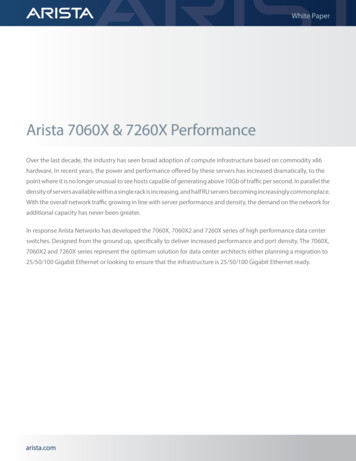 Arista 7060X & 7260X Performance