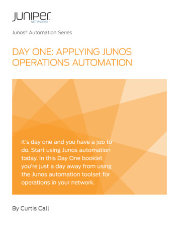 Applying Junos Operations Automation