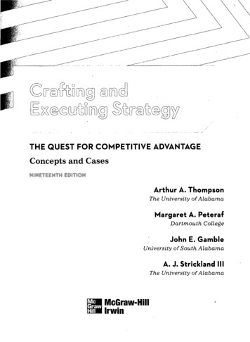 O 7(g THE QUEST FOR COMPETITIVE ADVANTAGE Concepts 
