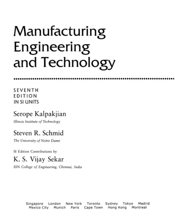 Manufacturing Engineering And Technology - GBV