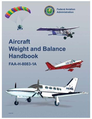 FAA-H-8083-1A, Aircraft Weight & Balance Handbook