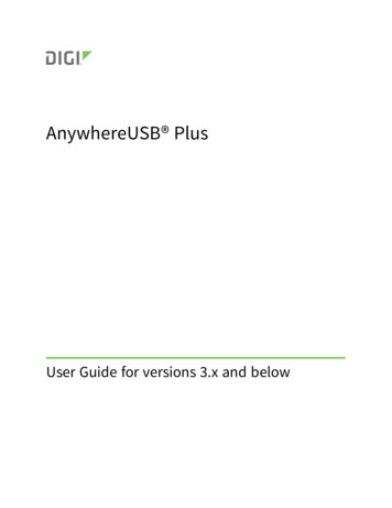 AnywhereUSB Plus User Guide For Versions 3.x And Below