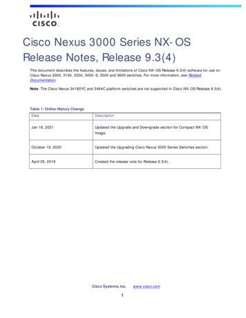 Cisco Nexus 3000 Series NX-OS Release Notes, Release 9.3(4)