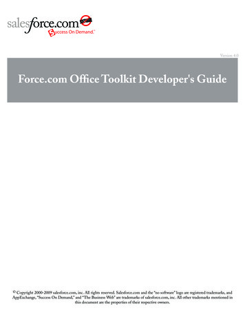 Force Office Toolkit Developer's Guide