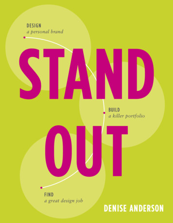 Stand Out: Design A Personal Brand. Build A Killer .