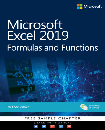 Microsoft Excel 2019: Formulas And Functions