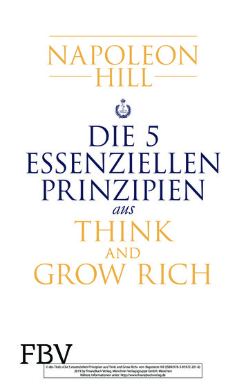 Die 5 Essenziellen Prinzipien Aus Think And Grow Rich