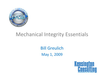 Mechanical Integrity Essentials - CVCSD