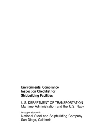 Environmental Compliance Inspection Checklist For .