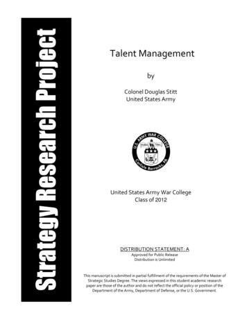 Talent Management - DTIC