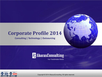 Corporate Profile 2014 - Abacus-global 