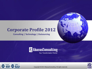 Corporate Profile 2012 - Abacus-global 