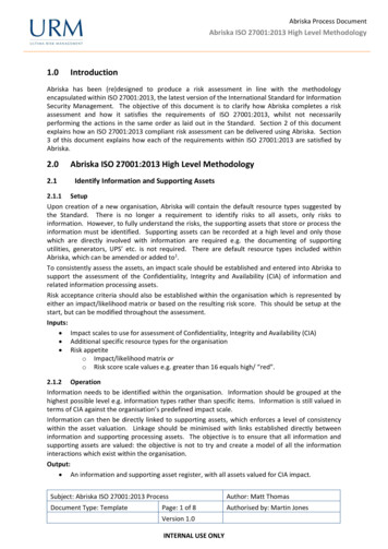 Abriska ISO 27001:2013 High Level Methodology