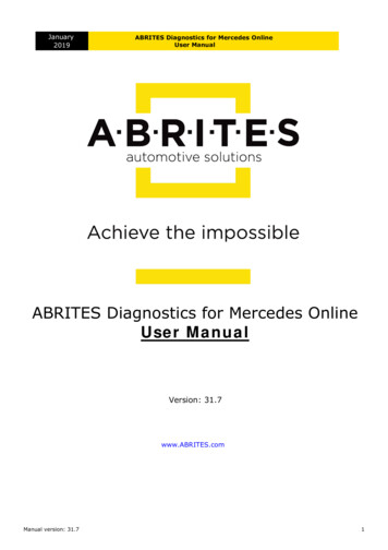 ABRITES Diagnostics For Mercedes Online User Manual