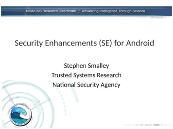 Security Enhancements (SE) For Android