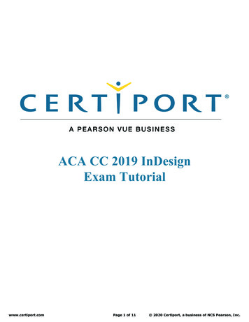 ACA CC 2019 InDesign Exam Tutorial - Pearson VUE