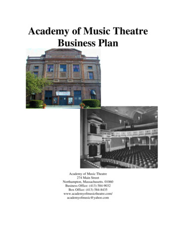 Academy Of Music Theatre Business Plan