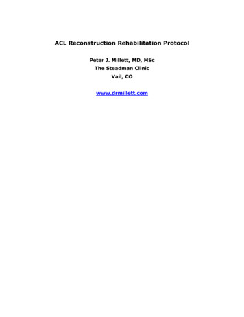 ACL Reconstruction Rehabilitation Protocol