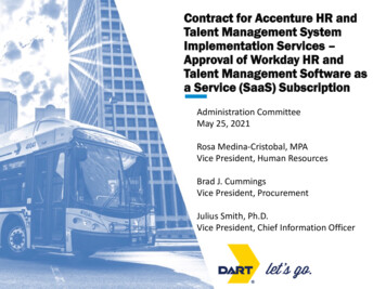 Contract For Accenture HR And Talent Management System .