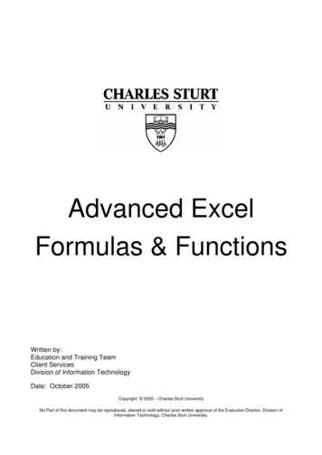 Advanced Excel Formulas And Functions - WordPress 