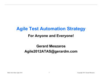 Agile Test Automation Strategy