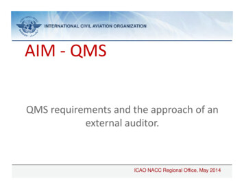 INTERNATIONAL CIVIL AVIATION ORGANIZATION AIM QMS