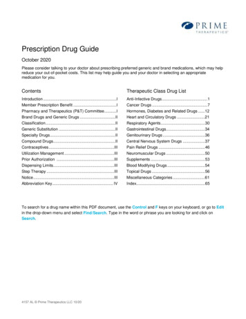 Prescription Drug Guide October 2020
