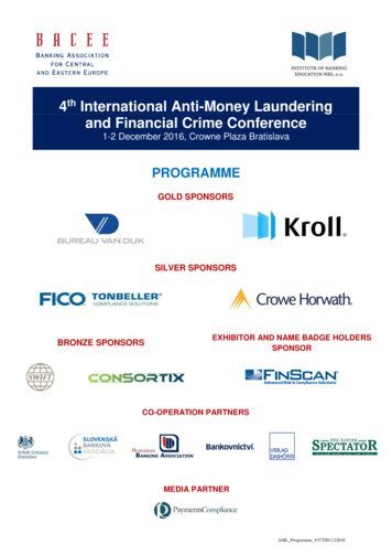 4th International Anti-Money Laundering And Financial .