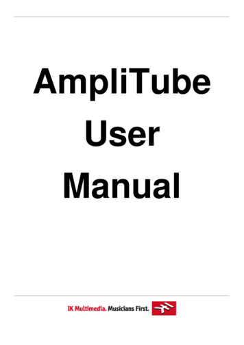 Manual User AmpliTube - IK Multimedia