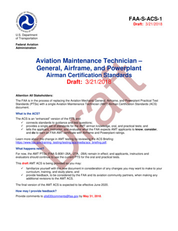 Aviation Maintenance Technician – General, Airframe, And .