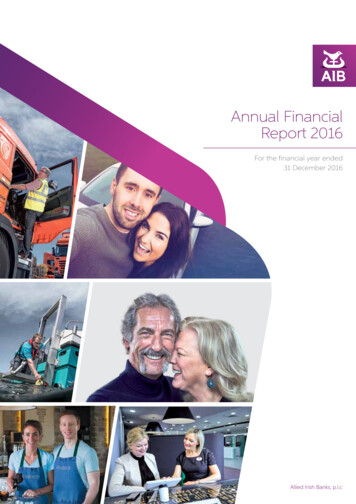 Annual Financial Report 2016 - Allied Irish Banks